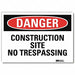 Danger Sign 7 in x 10 in Rflct Sheeting