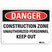 Danger Sign 7 in x 10 in Plastic