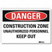 Danger Sign 5 in x 7 in Rflct Sheeting