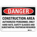 Danger Sign 7 in x 10 in Aluminum