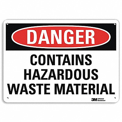 Danger Sign 7 in x 10 in Aluminum