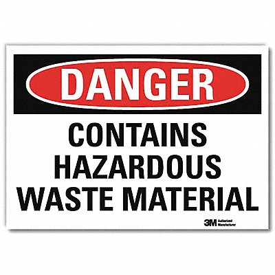 Danger Sign 7 in x 10 in Rflct Sheeting