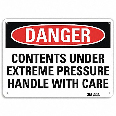Danger Sign 7 in x 10 in Aluminum