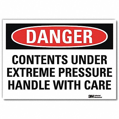 Danger Sign 10 in x 14 in Rflct Sheeting