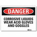 Danger Sign 10 in x 14 in Rflct Sheeting