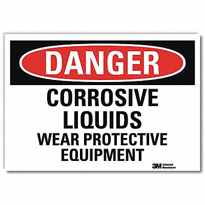 Danger Sign 7 in x 10 in Rflct Sheeting