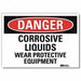 Danger Sign 10 in x 14 in Rflct Sheeting