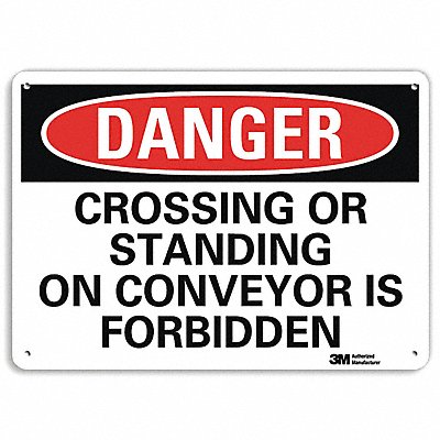 Danger Sign 10 in x 14 in Aluminum