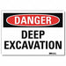 Danger Sign 10 in x 14 in Rflct Sheeting