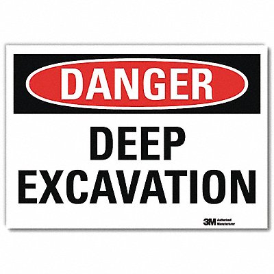 Danger Sign 7 in x 10 in Rflct Sheeting