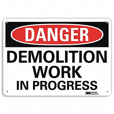 Danger Sign 7 in x 10 in Aluminum