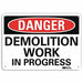 Danger Sign 7 in x 14 in Aluminum
