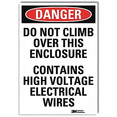 Danger Sign 10 in x 7 in Rflct Sheeting