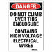 Danger Sign 10 in x 7 in Rflct Sheeting