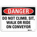 Danger Sign 10 inx14 in Plastic