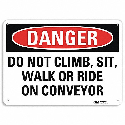 Danger Sign 10 in x 14 in Aluminum