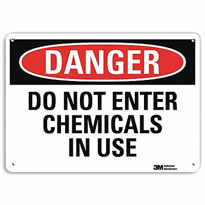 Danger Sign 10 in x 14 in Aluminum
