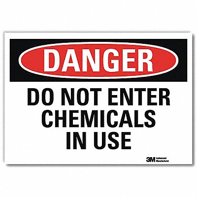 Danger Sign 7 in x 10 in Rflct Sheeting