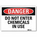 Danger Sign 5inx7in Reflective Sheeting