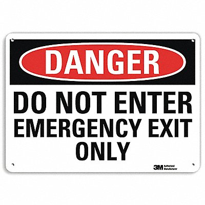 Danger Sign 10 in x 14 in Aluminum
