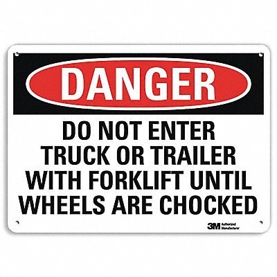 Danger Sign 7 in x 10 in Aluminum