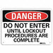 Danger Sign 7 in x 10 in Aluminum
