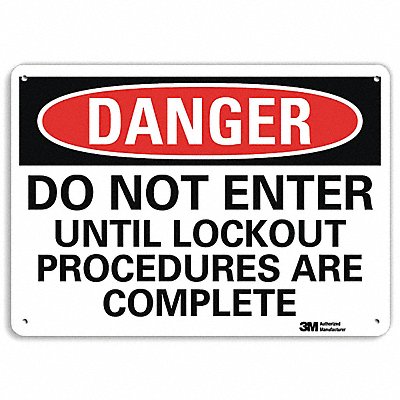 Danger Sign 10 inx14 in Aluminum
