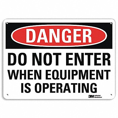 Danger Sign 10 in x 14 in Aluminum