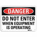 Danger Sign 10 in x 14 in Aluminum