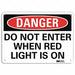 Danger Sign 10 inx14 in Plastic