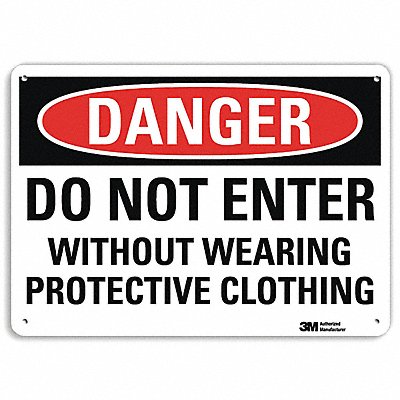 Danger Sign 7 in x 14 in Aluminum