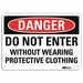 Danger Sign 7 in x 14 in Aluminum