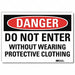 Danger Sign 10inx14in Reflctv Sheeting