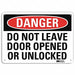 Danger Sign 10 in x 14 in Aluminum