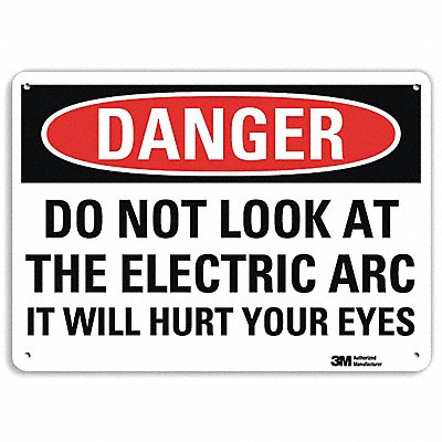 Danger Sign 7 in x 10 in Plastic