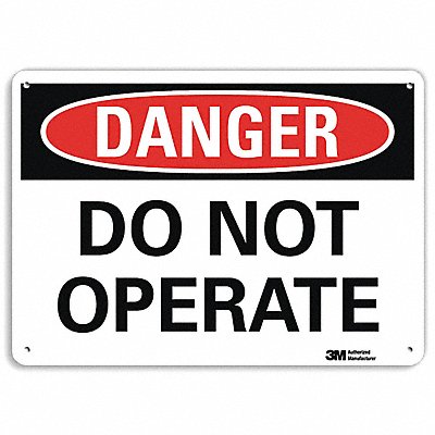Danger Sign 10 in x 14 in Plastic