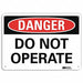 Danger Sign 10 in x 14 in Plastic