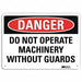 Danger Sign 7 in x 10 in Plastic