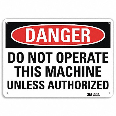 Danger Sign 10 in x 14 in Aluminum