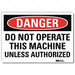 Danger Sign 5inx7in Reflective Sheeting