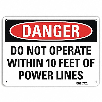Danger Sign 7 in x 10 in Aluminum