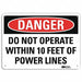 Danger Sign 10 in x 14 in Plastic