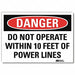 Danger Sign 10 in x 14 in Rflct Sheeting