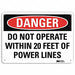 Danger Sign 10 in x 14 in Plastic