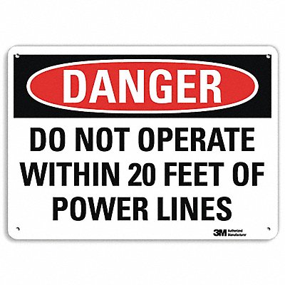 Danger Sign 7 in x 10 in Aluminum