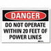Danger Sign 5 in x 7 in Rflct Sheeting
