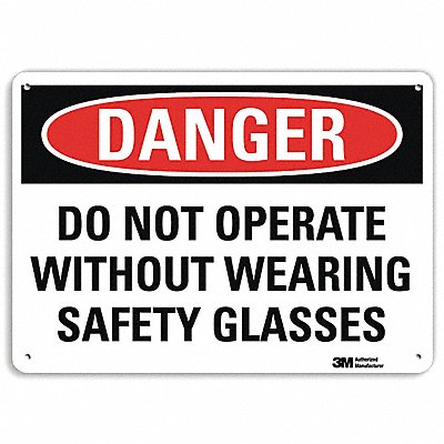 Danger Sign 10 in x 14 in Aluminum