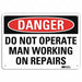 Danger Sign 7 in x 10 in Aluminum