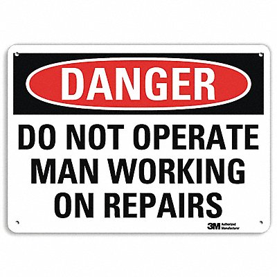 Danger Sign 10 in x 14 in Aluminum