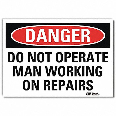 Danger Sign 7 in x 10 in Rflct Sheeting